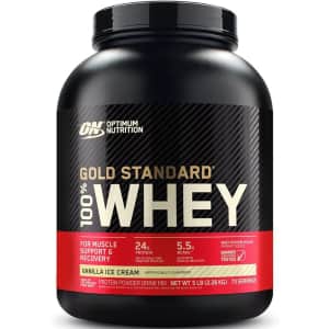 Optimum Nutrition Gold Standard 100% Whey Protein Powder 73-Serving Tub for $47 via Sub. & Save Optimum Nutrition Gold Standard 100% Whey Protein Powder 73-Serving Tub for $47 via Sub. & Save