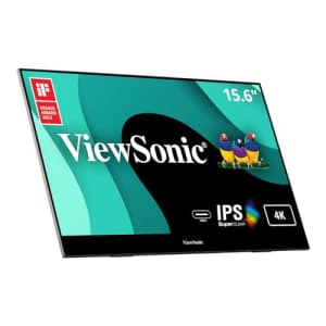 ViewSonic VX1655-4K 15.6 Inch 4K UHD Portable LED IPS Monitor with 2 Way Powered 60W USB C, Mini for $368