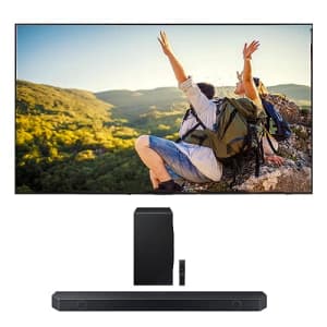 SAMSUNG QN55S90CAFXZA 55 Inch 4K OLED Smart TV with AI Upscaling with a HW-Q900C 7.1.2ch Soundbar for $2,396 SAMSUNG QN55S90CAFXZA 55 Inch 4K OLED Smart TV with AI Upscaling with a HW-Q900C 7.1.2ch Soundbar for $2,396