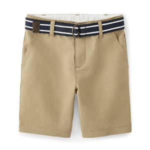 Gymboree Boys and Toddler Belted Twill Chino Shorts, Sesame, 7 for $20