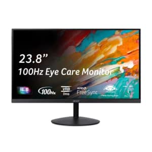 Acer SB242Y Hbi 23.8" Full HD (1920 x 1080) Zero-Frame Gaming Office Monitor | AMD FreeSync for $95