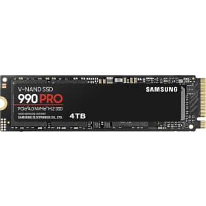 Samsung 990 Pro 4TB PCIe 4.0 M.2 Internal SSD for $250