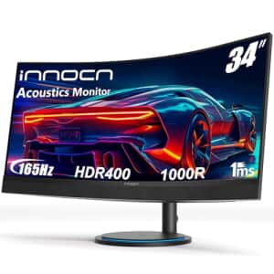 INNOCN 34" Curved Ultrawide Gaming Monitor 3440 x 1440p 165Hz PC Computer Monitor Gamer, USB Type C for $300