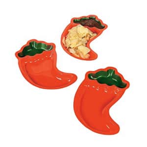Fun Express Fiesta Chili Pepper Serving Trays (12 Disposable Dishes) Cinco de Mayo Party Supplies for $12