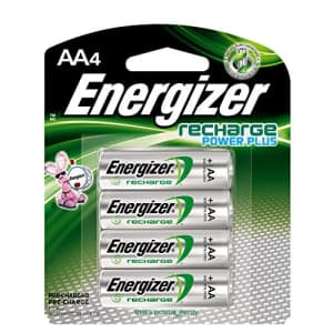 Energizer Rechargeable AA Batteries, NiMH, 2300 mAh, Pre-Charged, 4 count (Recharge Power Plus) for $14