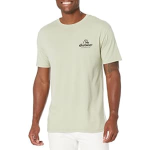 Quiksilver Men's Unbothered Mod Tee Shirt, Desert Sage Heather, Small for $12