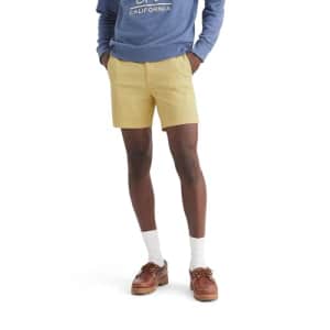 Dockers Men's Ultimate Straight Fit Supreme Flex 6" Shorts, (New) Pineapple Slice, 36 for $17