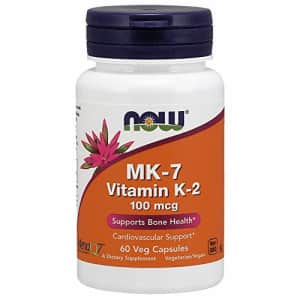 Now Foods NOW Supplements, MK-7 Vitamin K-2 100 mcg, Cardiovascular Support*, Supports Bone Health*, 60 Veg for $14 Now Foods NOW Supplements, MK-7 Vitamin K-2 100 mcg, Cardiovascular Support*, Supports Bone Health*, 60 Veg for $14