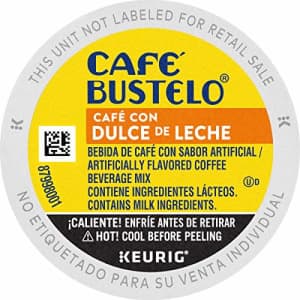 Cafe Bustelo Caf Bustelo Caf con Dulce de Leche Flavored Espresso Style Coffee, 10 Count (Pack of 6) for $80