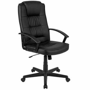 Flash Furniture Flash Fundamentals High Back Black LeatherSoft-Padded Task Office Chair with Arms for $83