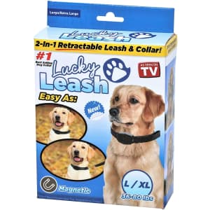 As Seen On TV Lucky Leash 2-in-1 Retractable Leash & Collar for $4
