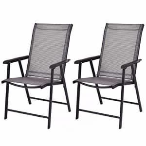 Giantex 2-Pack Patio Folding Chairs Portable for Outdoor Camping, Beach, Deck Dining Chair for $105 Giantex 2-Pack Patio Folding Chairs Portable for Outdoor Camping, Beach, Deck Dining Chair for $105