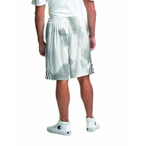 Champion Mesh, Men's Lacrosse Shorts, Iconic 'C' Logo 9" Inseam, White Tonal Wash Cloud-550742, for $20