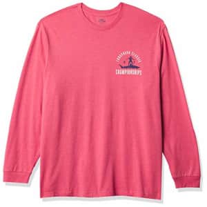 IZOD Men's Tall Saltwater Long Sleeve Graphic T-Shirt, Rapture Rose Longboard, 4X-Large Big for $17