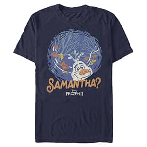 Disney Men's Frozen 2 Smantha T-Shirt, Navy Blue, XX-Large for $12