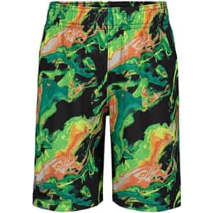 Under Armour Boys' Printed Boost Short, Elastic Waistband, Birdie Green for $17