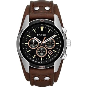 Fossil Men's Coachman Leather Chronograph Watch for $160