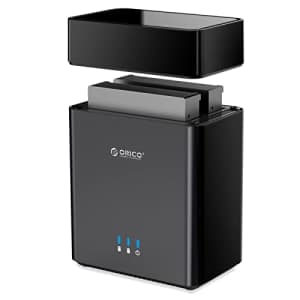 ORICO 3.5inch Hard Drive Enlcosure 2 Bay with Fan SATA 3.0 to USB 3.0 Magnetic Tool-Free HDD Dock for $57