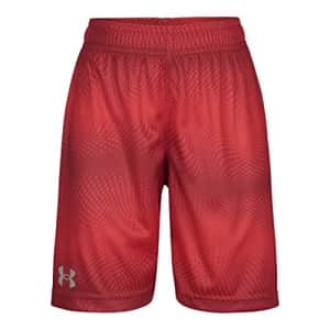 Under Armour Boys' Printed Short, Elastic Waistband, RED Boost SU22, 5 for $8