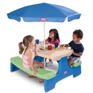 Little Tikes Picnic Table w/ Umbrella for $40 Little Tikes Picnic Table w/ Umbrella for $40