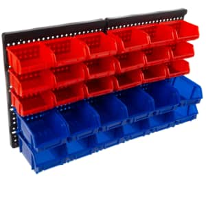 Stalwart Wall Mounted 30-Compartment Storage Drawer Organizer for $22 Stalwart Wall Mounted 30-Compartment Storage Drawer Organizer for $22