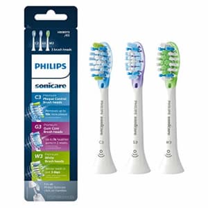 Philips Sonicare Genuine Replacement Toothbrush Heads Variety Pack, C3 Premium Plaque Control, G3 for $48