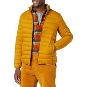 Amazon Essentials Men's Water-Resistant Packable Puffer Jacket for $22