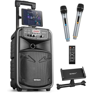 Geyguy Portable Bluetooth Karaoke System for $159