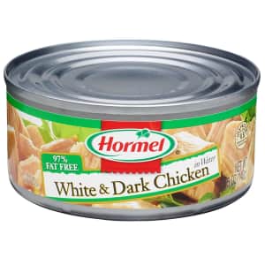 Hormel Canned White and Dark Chunk Chicken 5-oz. Can 12-Pack for $14 via Sub & Save