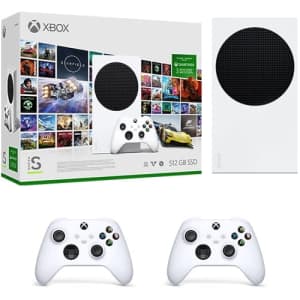 Microsoft Xbox Series S 512GB SSD Console w/ 2 Wireless Controllers for $300