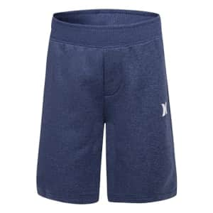 Hurley Boys' Solar French Terry Pull On Shorts, Blackened Blue Heather for $18