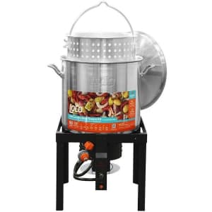 Loco 60-Quart SureSpark Crawfish Boiler w/ Basket & Stand for $129