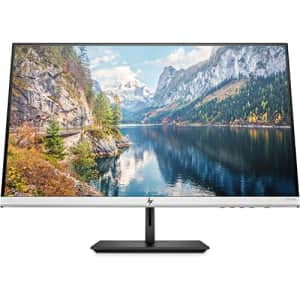 HP 27-inch Monitor with Height Adjust (27f 4K, Natural Silver and Black) (Renewed) for $200