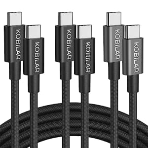 60W USB-C to USB-C Cable 3-Pack for $2
