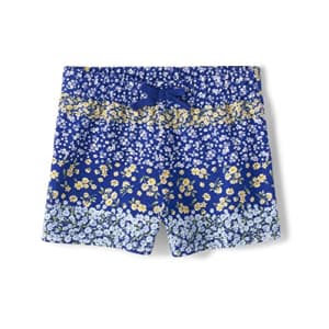 The Children's Place Girls' Pull On Everyday Shorts, Navy Floral, Large (10/12) for $10 The Children's Place Girls' Pull On Everyday Shorts, Navy Floral, Large (10/12) for $10