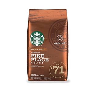 Starbucks Medium Roast Ground Coffee Pike Place Roast 100% Arabica 1 bag (18 oz.) for $17
