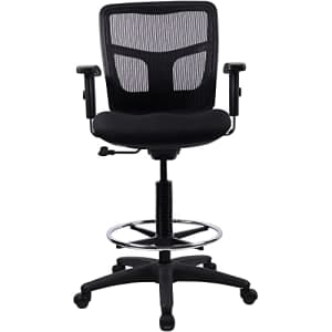 Lorell Ratchet Mesh Mid-Back Stool Chair 2.6" Height X 75.8" Width X 27.3" Length Black for $169