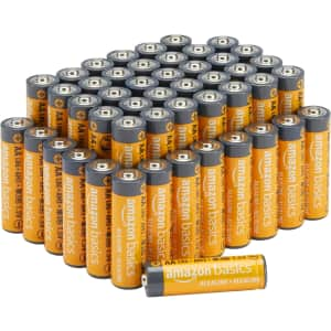 Amazon Basics AA Alkaline Batteries 48-Pack for $13 w/ Sub & Save