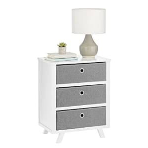mDesign Mid-Century Modern Dresser Storage Organization Chest - 3 Fabric Drawers, Organizer for $49