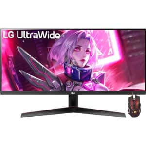 LG 29" UltraWide Monitor, 21:9 FHD (2560 x 1080) IPS Display, sRGB 99% Color Gamut, HDR 10, 3-Side for $200
