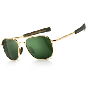 Men's Polarized Military-Style Aviator Sunglasses for $8