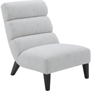 Rivet Modern Channel-Tufted Armless Accent Chair for $107