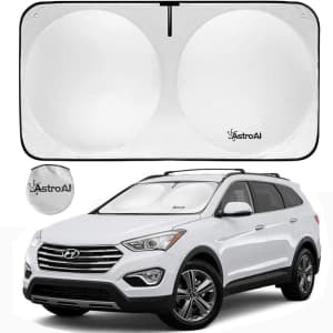 AstroAI Windshield Sun Shade for $8