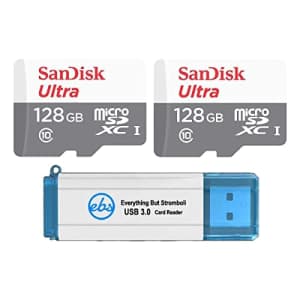 SanDisk Ultra 128GB microSDXC Memory Card (2 Pack) UHS-I Class 10 SDSQUNS-128G-GN6MN Bundle with for $31 SanDisk Ultra 128GB microSDXC Memory Card (2 Pack) UHS-I Class 10 SDSQUNS-128G-GN6MN Bundle with for $31