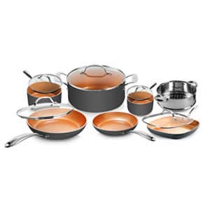 Gotham Steel Pots and Pans Set 12 Piece Cookware Set with Ultra Nonstick Ceramic Coating by Chef for $103