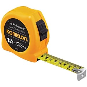 Komelon 4912IM 2 Pack 12ft. The Professional Tape Measure, Yellow for $17