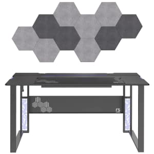 RS Gaming Mergence 60" RGB Gaming Desk w/ 10 Acoustic Panels for $275 w/ pickup