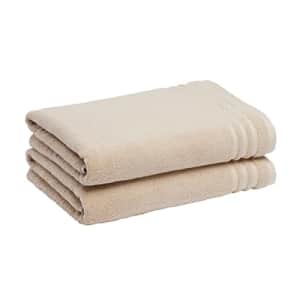 Amazon Basics Cotton Bath Towels, Made with 30% Recycled Cotton Content - 2-Pack, Blush for $16