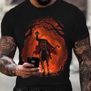 Men's Pumpkin Ghost Graphic T-Shirt for $6