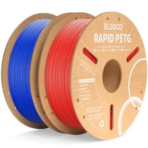 ELEGOO Rapid PETG Filament 1.75mm Blue & Red 2KG, High Speed Tough 3D Printer Filament Dimensional for $28